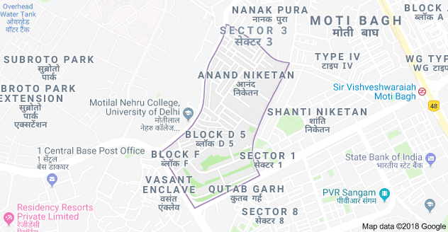 where is anand niketan in delhi
