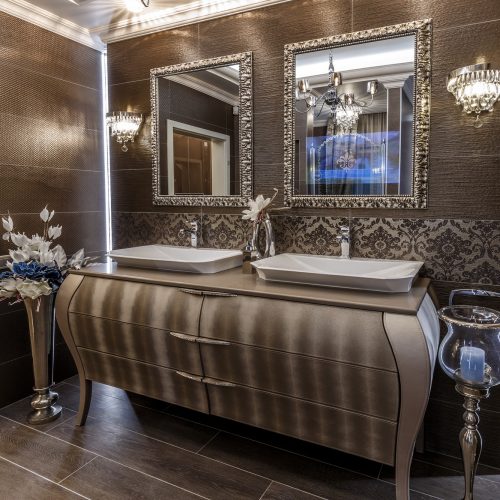 Interior of bathroom