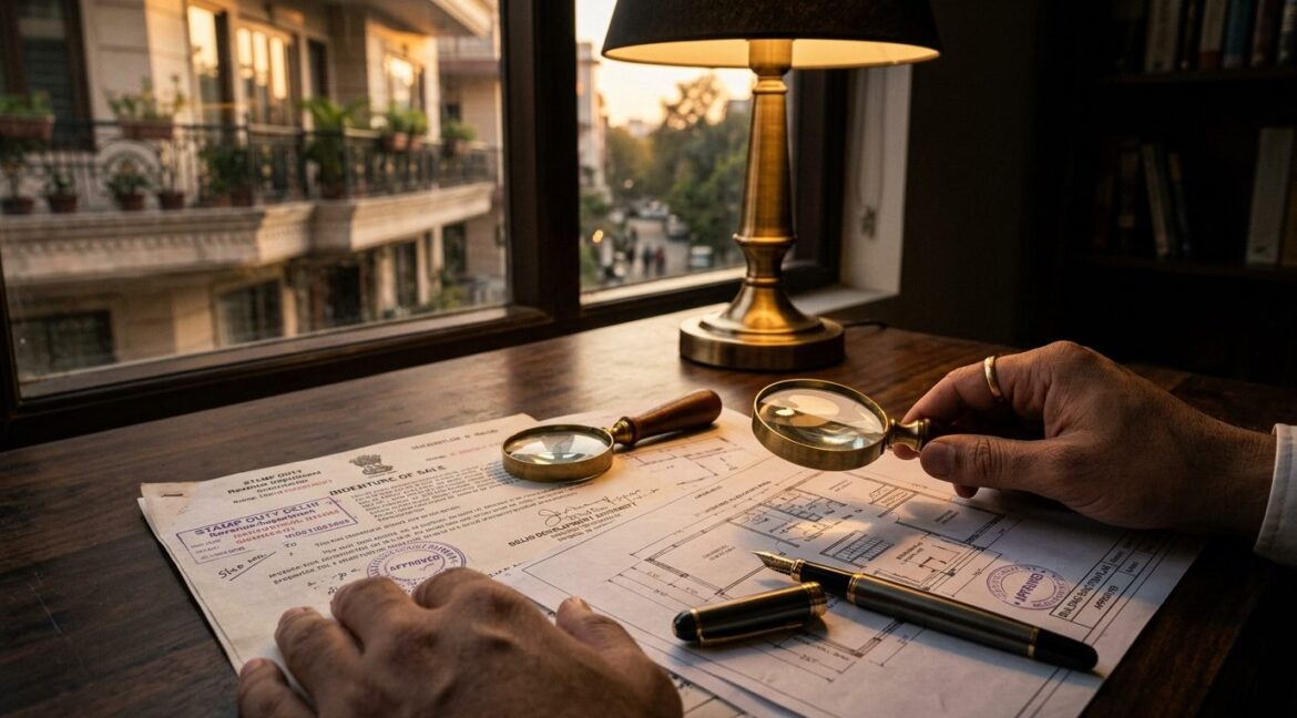 How to check booked property in Delhi – reviewing stamped property documents and building sanction plan for MCD verification