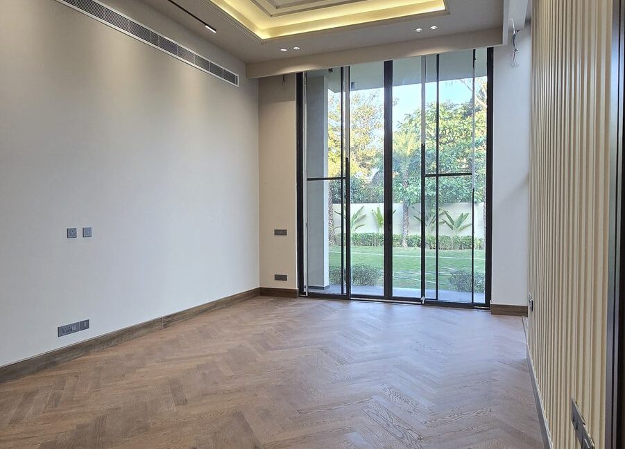 Indus Homes Bedroom Herringbone Wood Floor