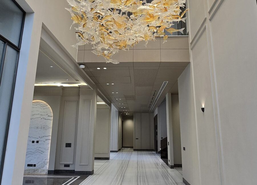 Indus Homes Double Height Foyer Chandelier