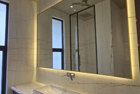 Indus Homes Gold Mirror Marble Vanity