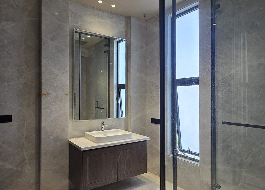 Indus Homes Grey Marble Bathroom Shower