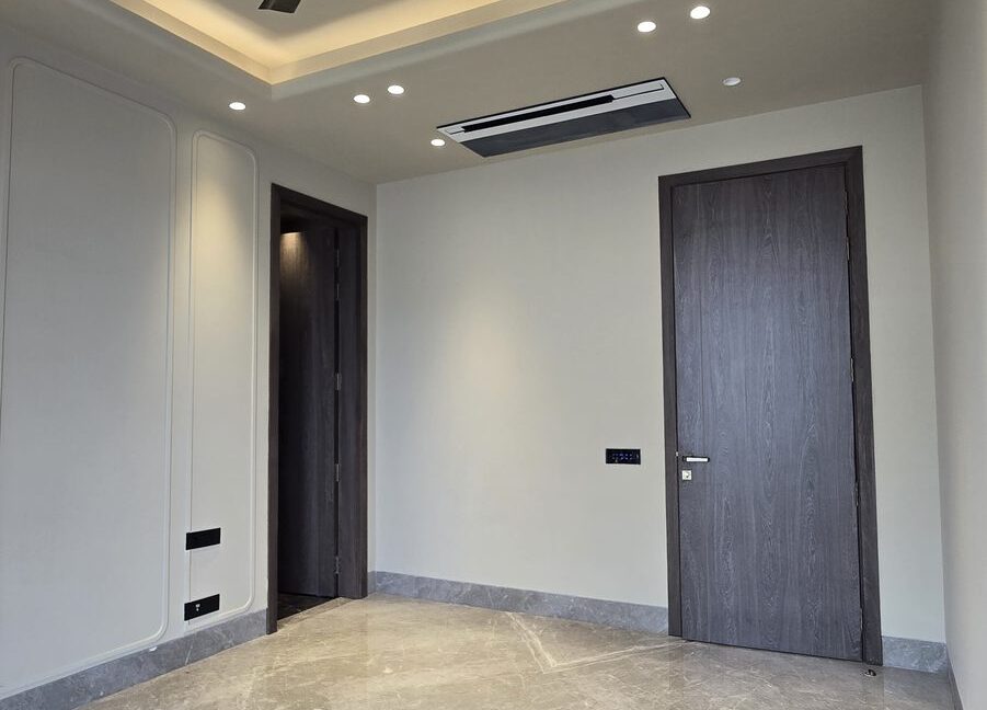 Indus Homes Grey Marble Bedroom Wood Door