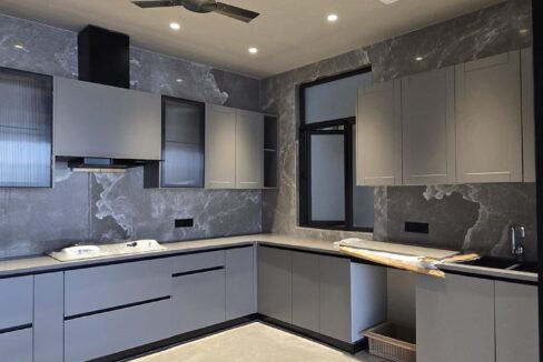Indus Homes Grey Shaker Modular Kitchen