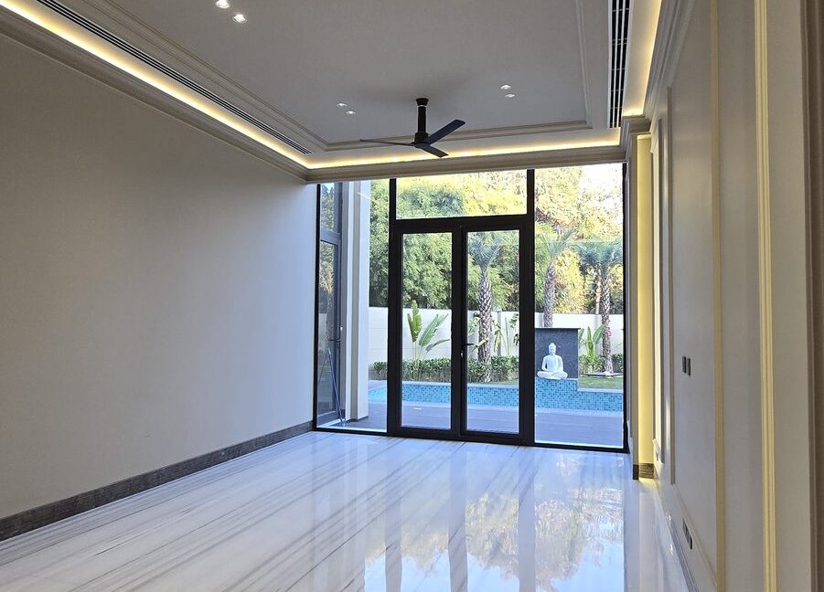 Indus Homes Living Room Pool View
