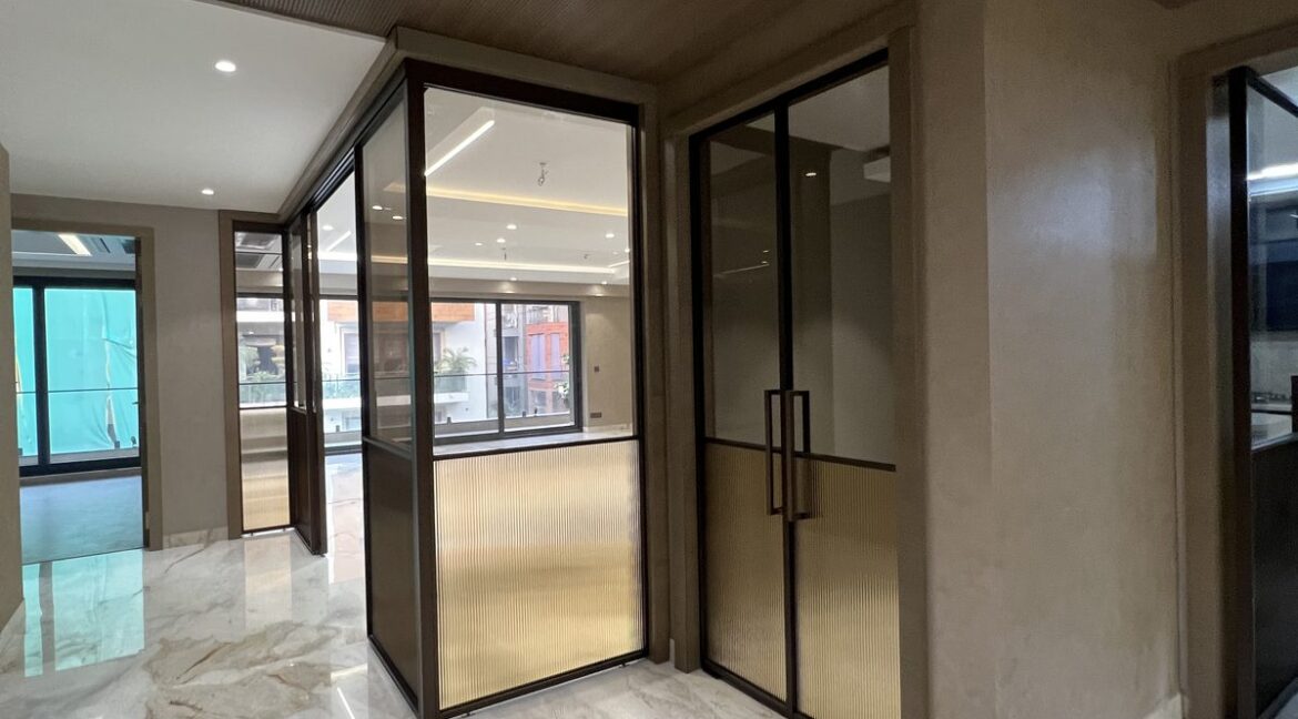 Metro Buildtech Glass Partition Double Doors