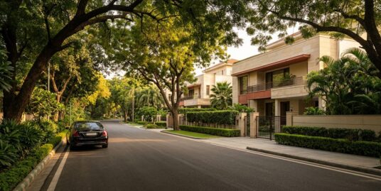 Property in Vasant Vihar — wide tree-lined diplomatic-belt avenue with large luxury homes
