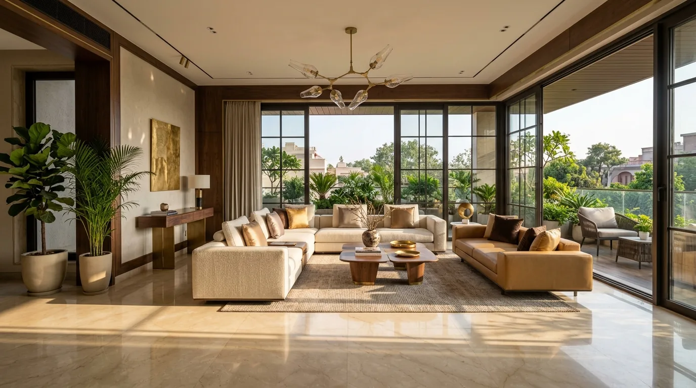 Interior of a new builder floor, the typical property in Vasant Vihar South Delhi