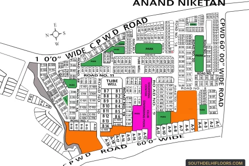 Anand Niketan colony map with plot numbers
