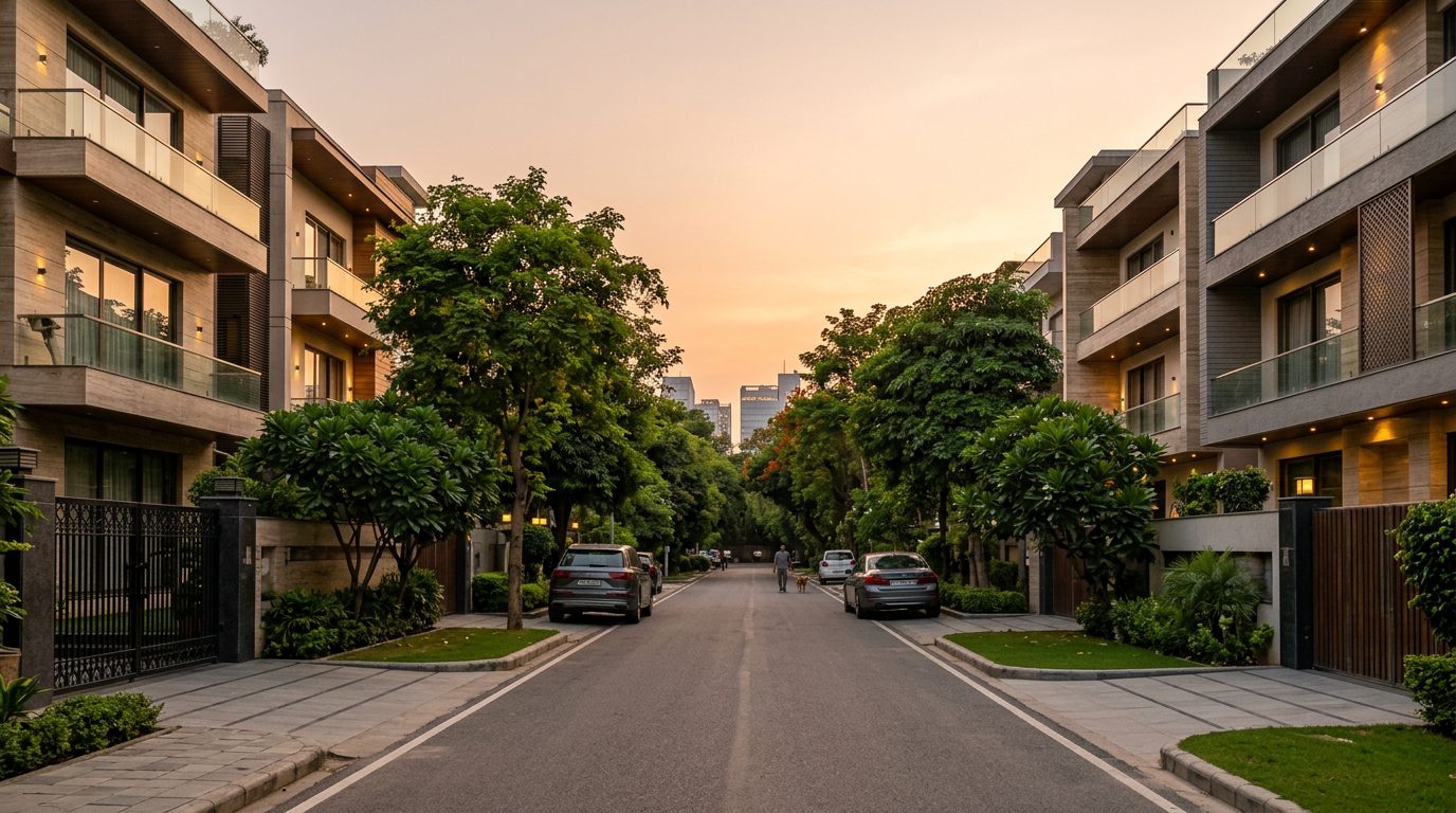 Property in Chirag Enclave &ndash; luxury builder floors on a quiet residential lane in South Delhi