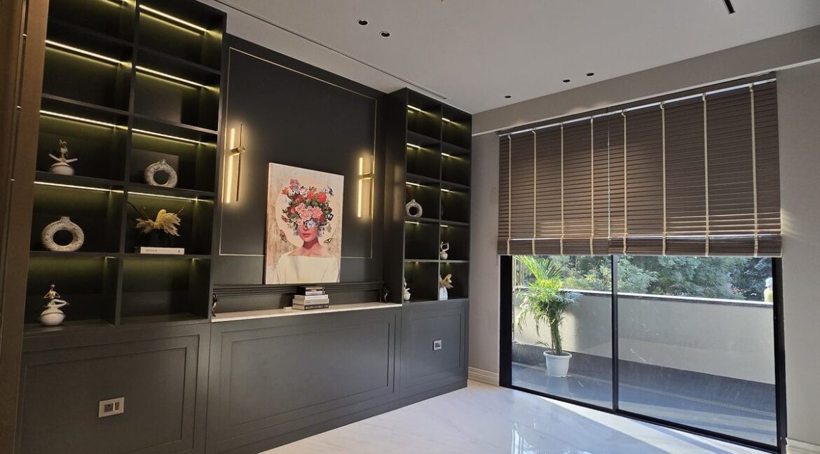 Ekum Homes Study With Backlit Shelving