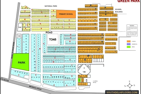 Green Park colony map with plot numbers
