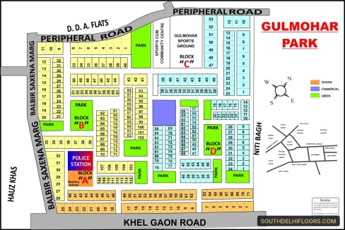 Gulmohar Park colony map with plot numbers