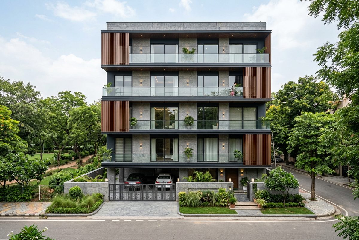 Park-facing luxury builder floor on a 500 sq yd plot in Hauz Khas Enclave, New Delhi