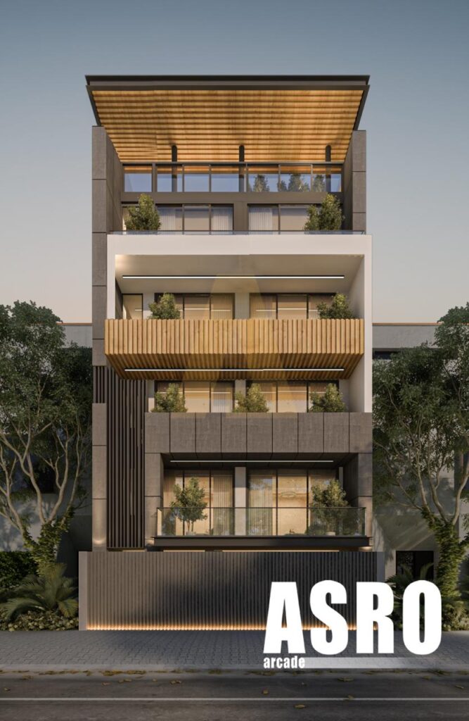 B-11 Soami Nagar, a JCR Homes (RPB Homes) builder floor project in South Delhi: architect's elevation render