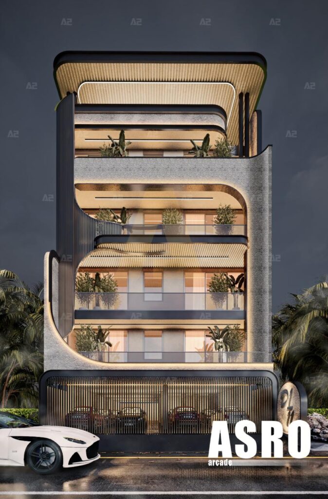 G-33 Greater Kailash 3, a JCR Homes (RPB Homes) builder floor project in South Delhi: architect's elevation render