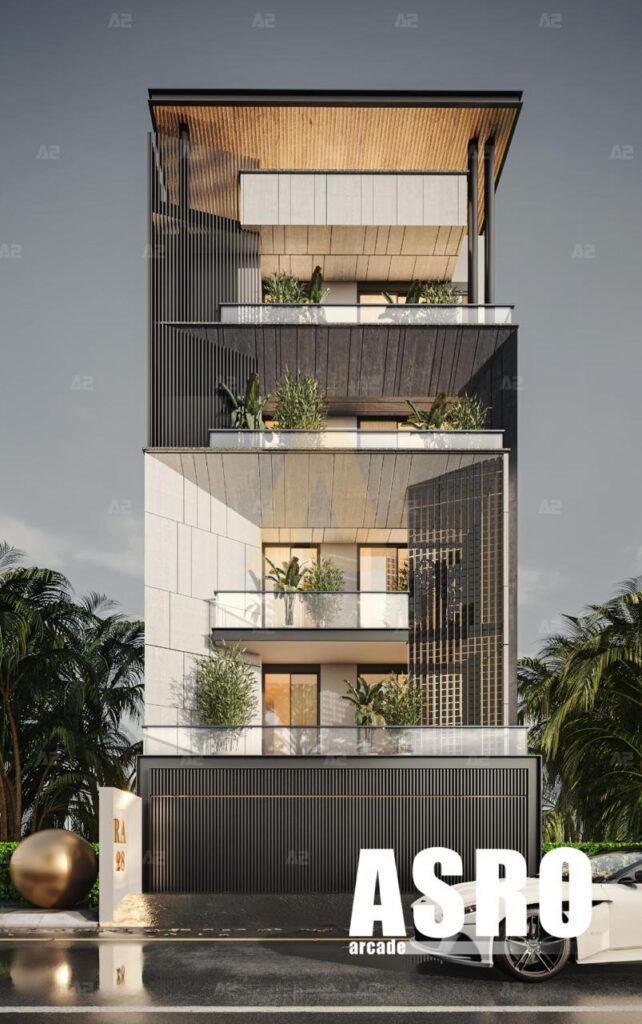 G-54 Greater Kailash 3, a JCR Homes (RPB Homes) builder floor project in South Delhi: architect's elevation render