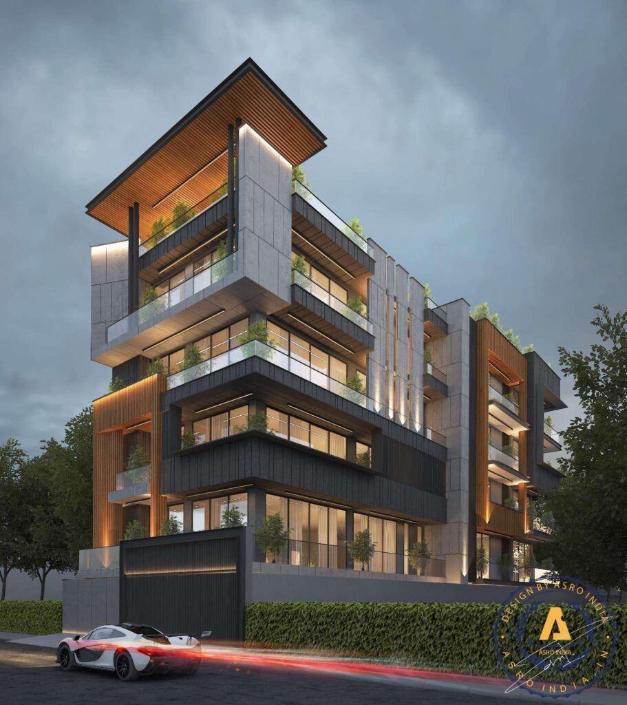 S-501 Greater Kailash 2, a JCR Homes (RPB Homes) builder floor project in South Delhi: architect's elevation render