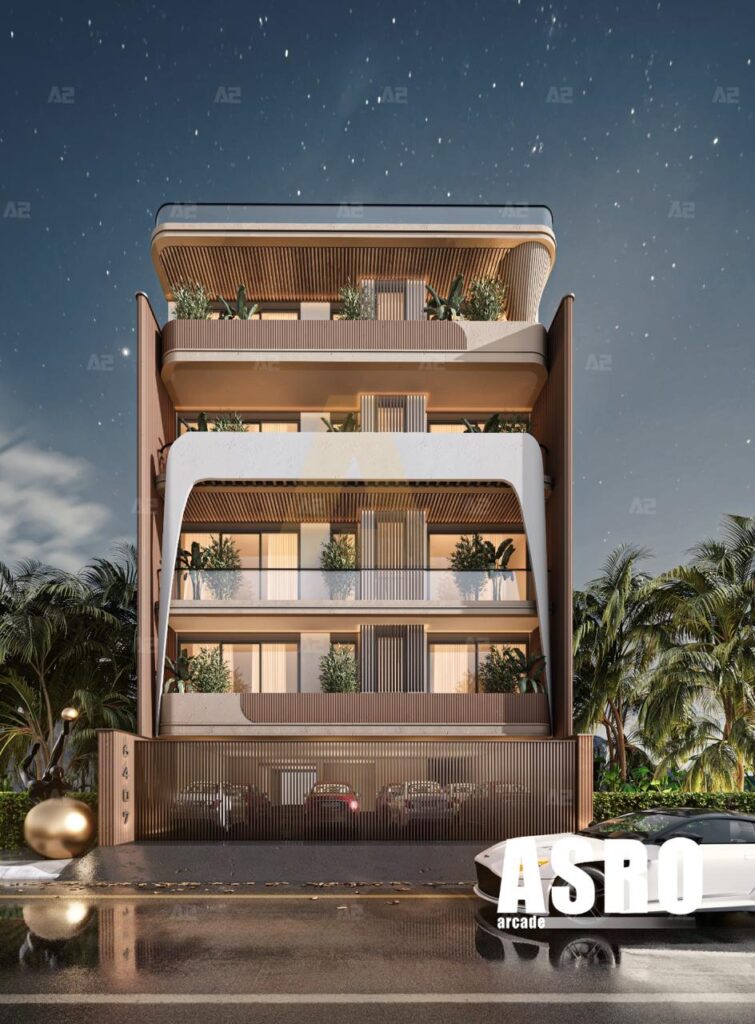 W-101 Greater Kailash 2, a JCR Homes (RPB Homes) builder floor project in South Delhi: architect's elevation render