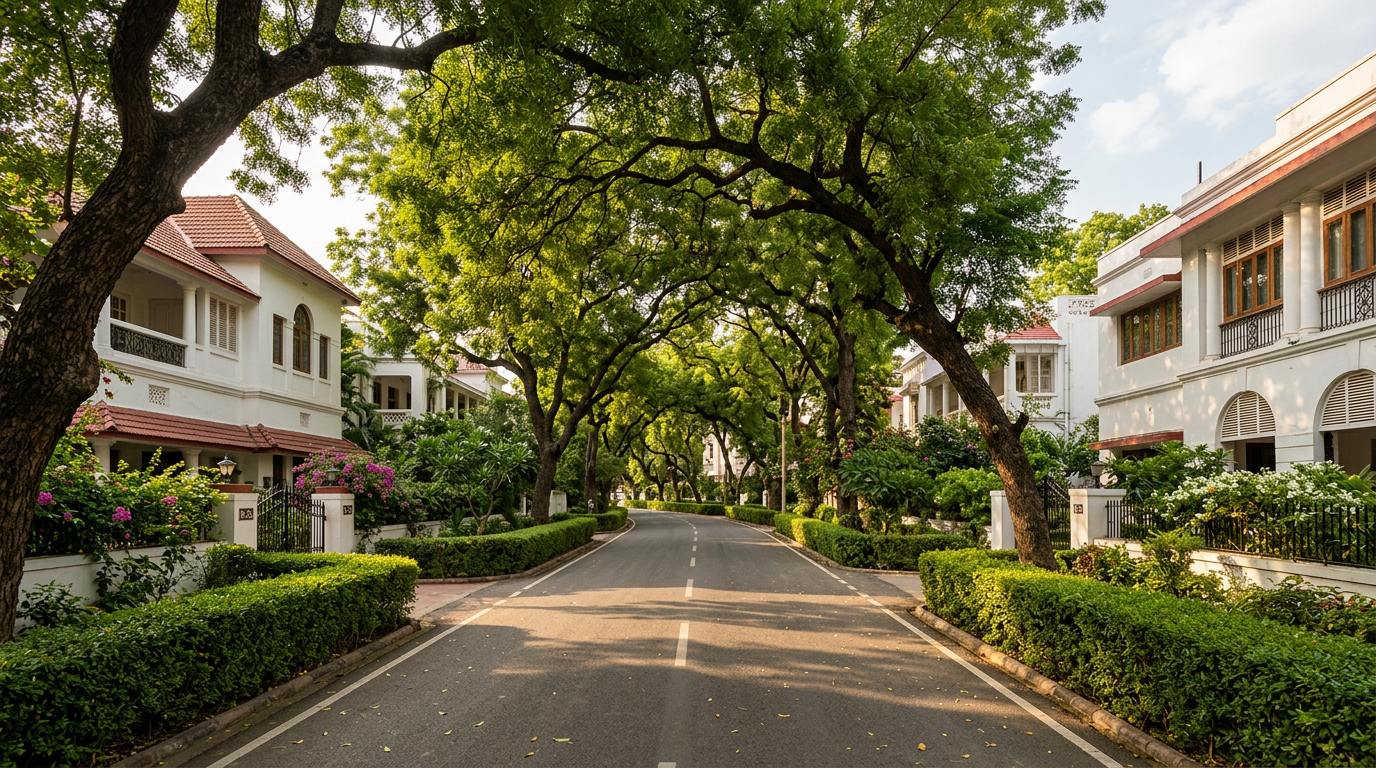 Property in Jor Bagh &ndash; whitewashed bungalows on a leafy lane in central New Delhi
