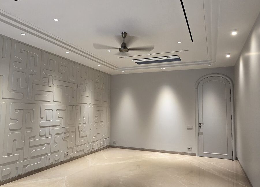 RS Buildtech Bedroom Maze Relief Wall and Arched Door | Luxury Property by Ravinder Singh Marwah