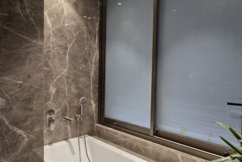 RS Buildtech Built-In Bathtub in Grey Marble | Luxury Property by Ravinder Singh Marwah