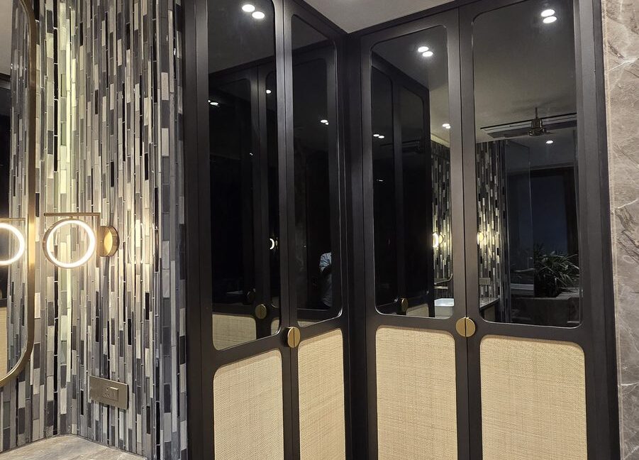 RS Buildtech Cane-Panel Wardrobes with Brass Handles | Developer Ravinder Singh Marwah