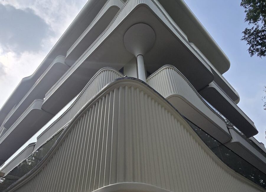 RS Buildtech Curvilinear Facade with Cantilevered Balconies | Luxury Builder Floor by Ravinder Singh Marwah