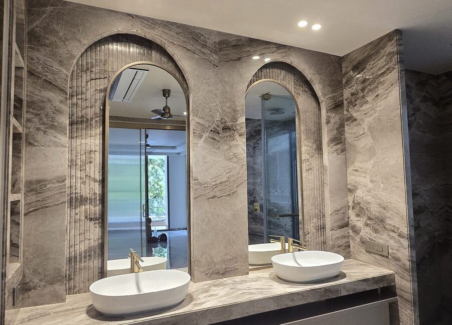 RS Buildtech Double Vanity with Twin Arched Mirrors | Developer Ravinder Singh Marwah
