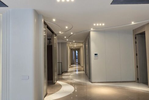 RS Buildtech Foyer with Fluted Column | Developer Ravinder Singh Marwah