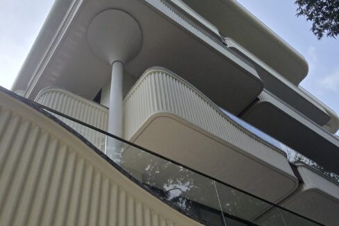 RS Buildtech Sculpted White Facade | Luxury Builder Floor by Ravinder Singh Marwah