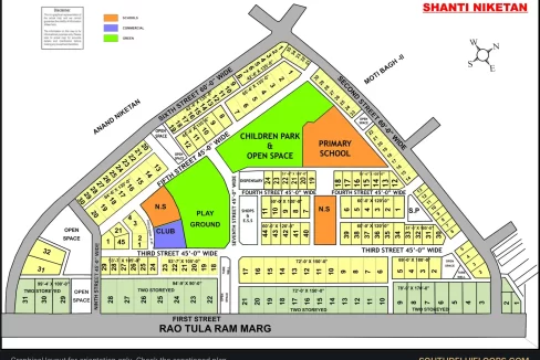 Shanti Niketan colony map with plot numbers