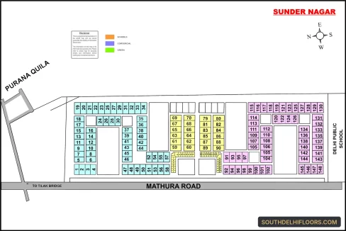Sunder Nagar colony map with plot numbers