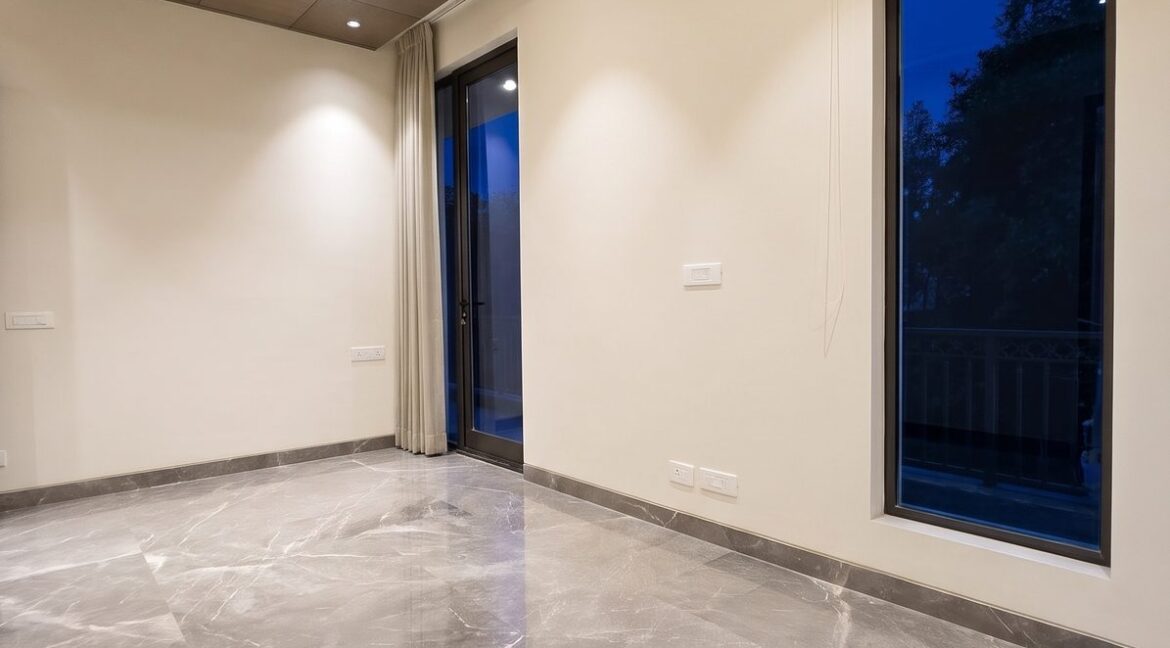 Windchimes Construction Bare Bedroom Balcony Window At Night - Rajesh Kumar