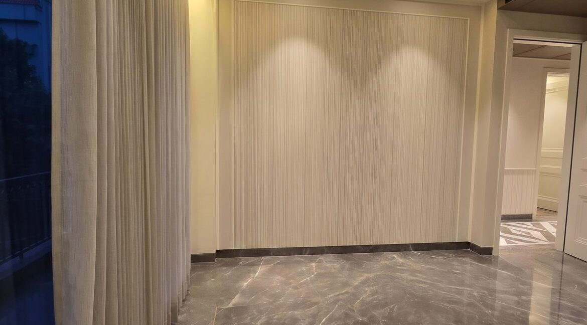 Windchimes Construction Bare Bedroom Sheer Curtains At Night - Amrit Lal