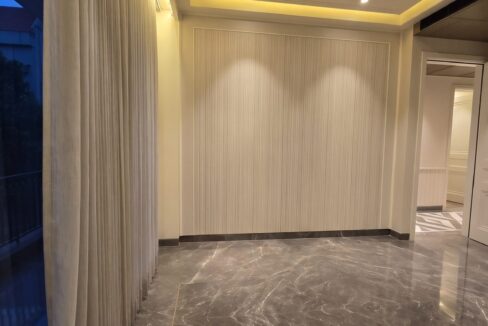 Windchimes Construction Bare Bedroom Sheer Curtains At Night - Amrit Lal