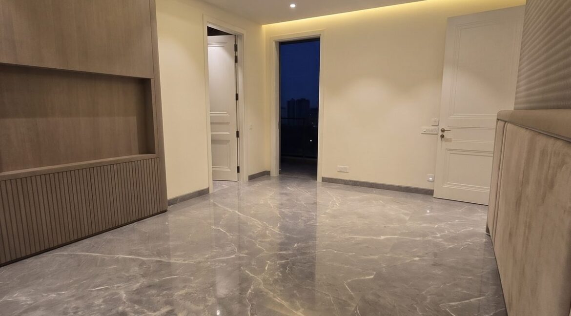 Windchimes Construction Bare Bedroom Wall Panelling At Night - Rajesh Kumar
