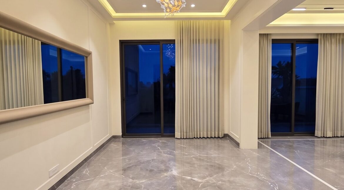 Windchimes Construction Bare Breakfast Dining Nook At Night - Surbhi Nandrajog