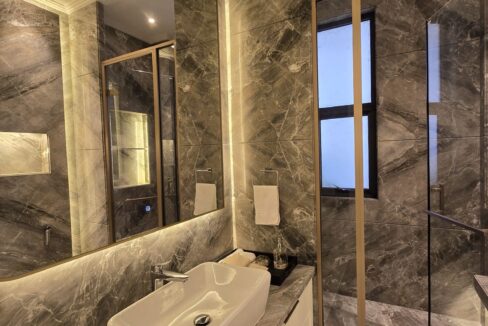 Windchimes Construction Bathroom Backlit Mirror Shower - Amrit Lal
