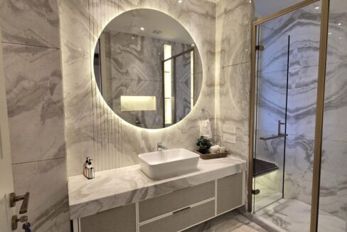 Windchimes Construction Bathroom Round LED Mirror - Rajesh Kumar