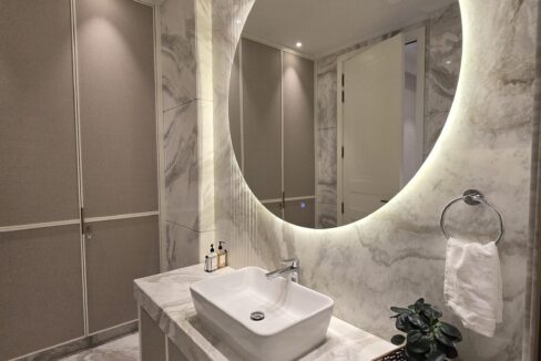 Windchimes Construction Bathroom White Marble Vanity - Amrit Lal