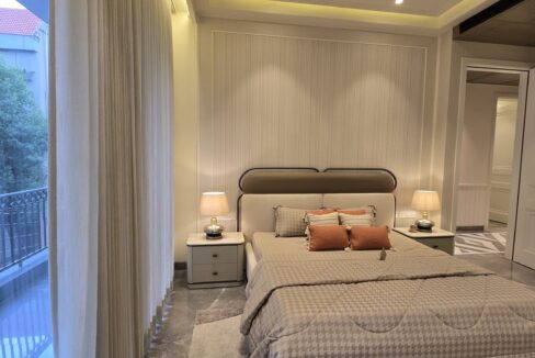 Windchimes Construction Bedroom Orange Cushions - Rajesh Kumar