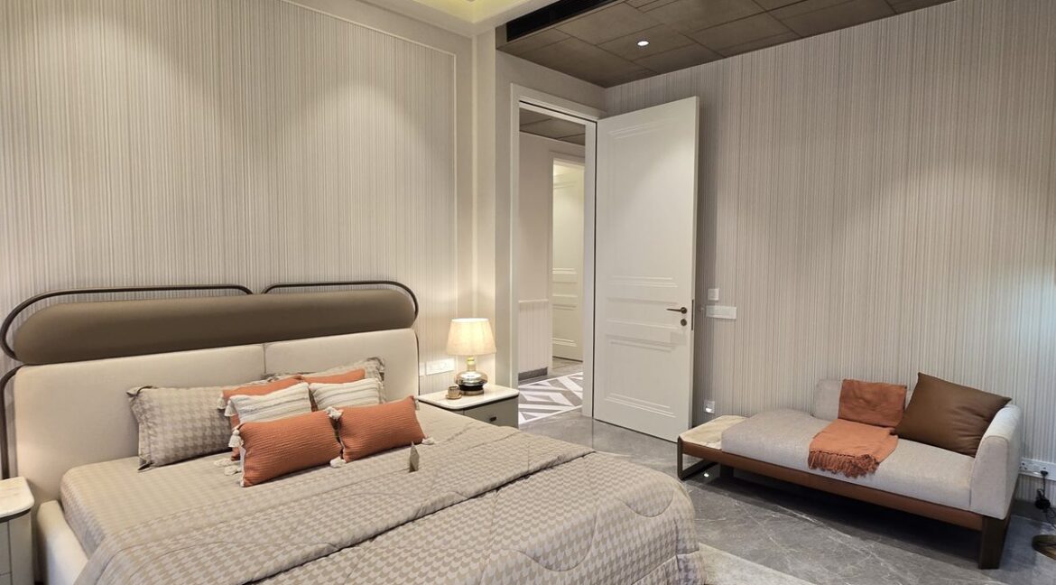 Windchimes Construction Bedroom Wide View - Builder