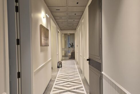 Windchimes Construction Corridor Wooden Panel Ceiling - Amrit Lal