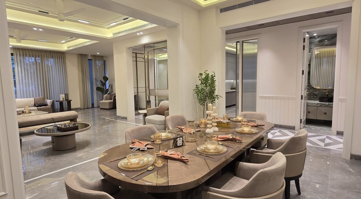 Windchimes Construction Eight Seater Dining Table - Surbhi Nandrajog