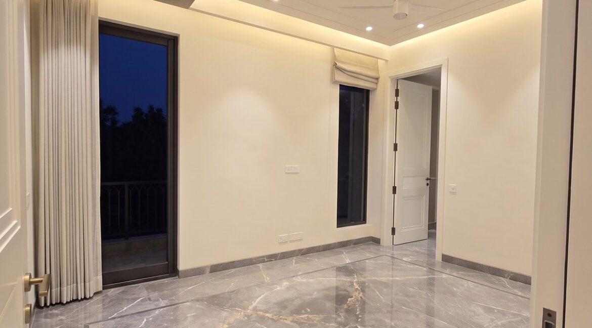 Windchimes Construction Empty Bedroom Balcony View At Night - Rajesh Kumar
