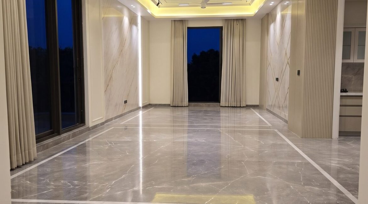 Windchimes Construction Empty Dining Living Open Plan At Night - Builder