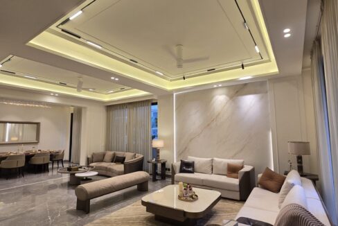 Windchimes Construction Grand Living Room Wide View - Amrit Lal