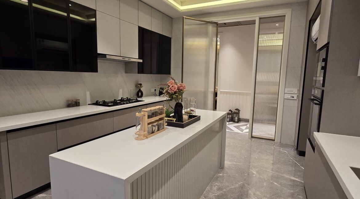 Windchimes Construction Kitchen Fluted Island - Rajesh Kumar